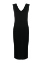robe-midi-noire-en-tricot-avec-logo