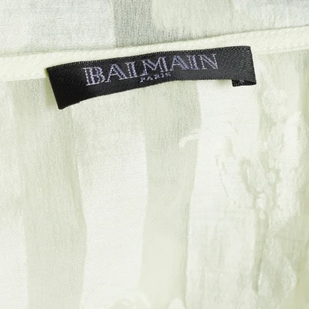 Balmain Pre-owned Fabric tops Yellow Dames
