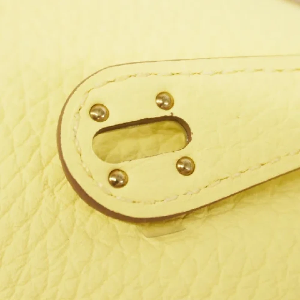 Hermès Vintage Pre-owned Leather shoulder-bags Yellow Dames