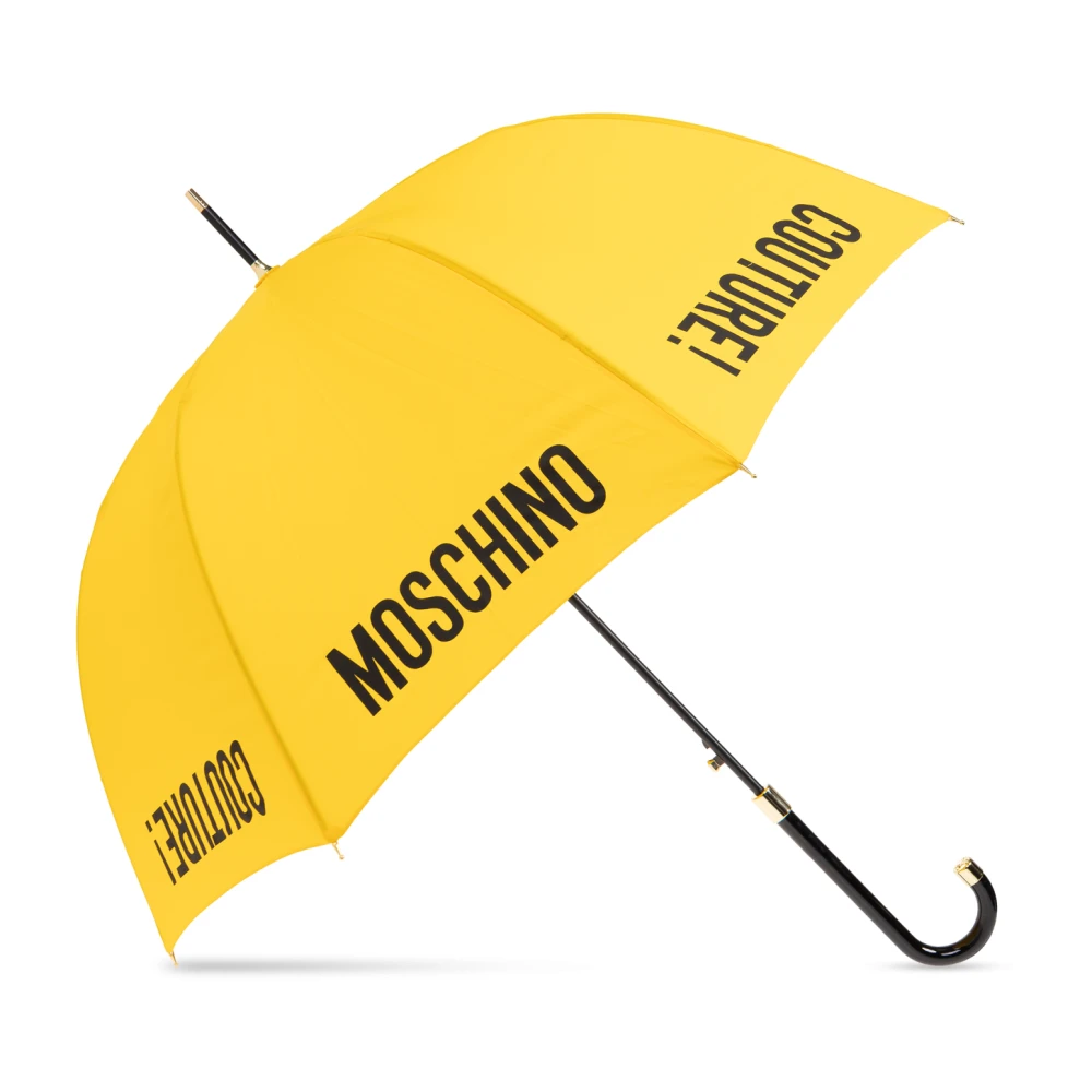 Moschino Paraply med logotyp Yellow, Unisex