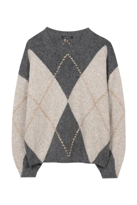 Mönstrad Alpacka-blandning Pullover