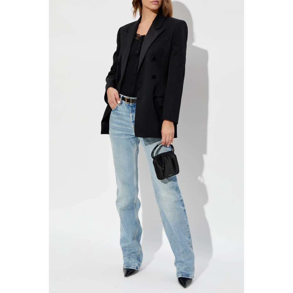 Saint Laurent Double-breasted blazer Black Dames