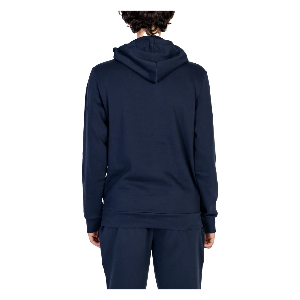 Emporio Armani Blauwe hoodie met zak Blue Heren