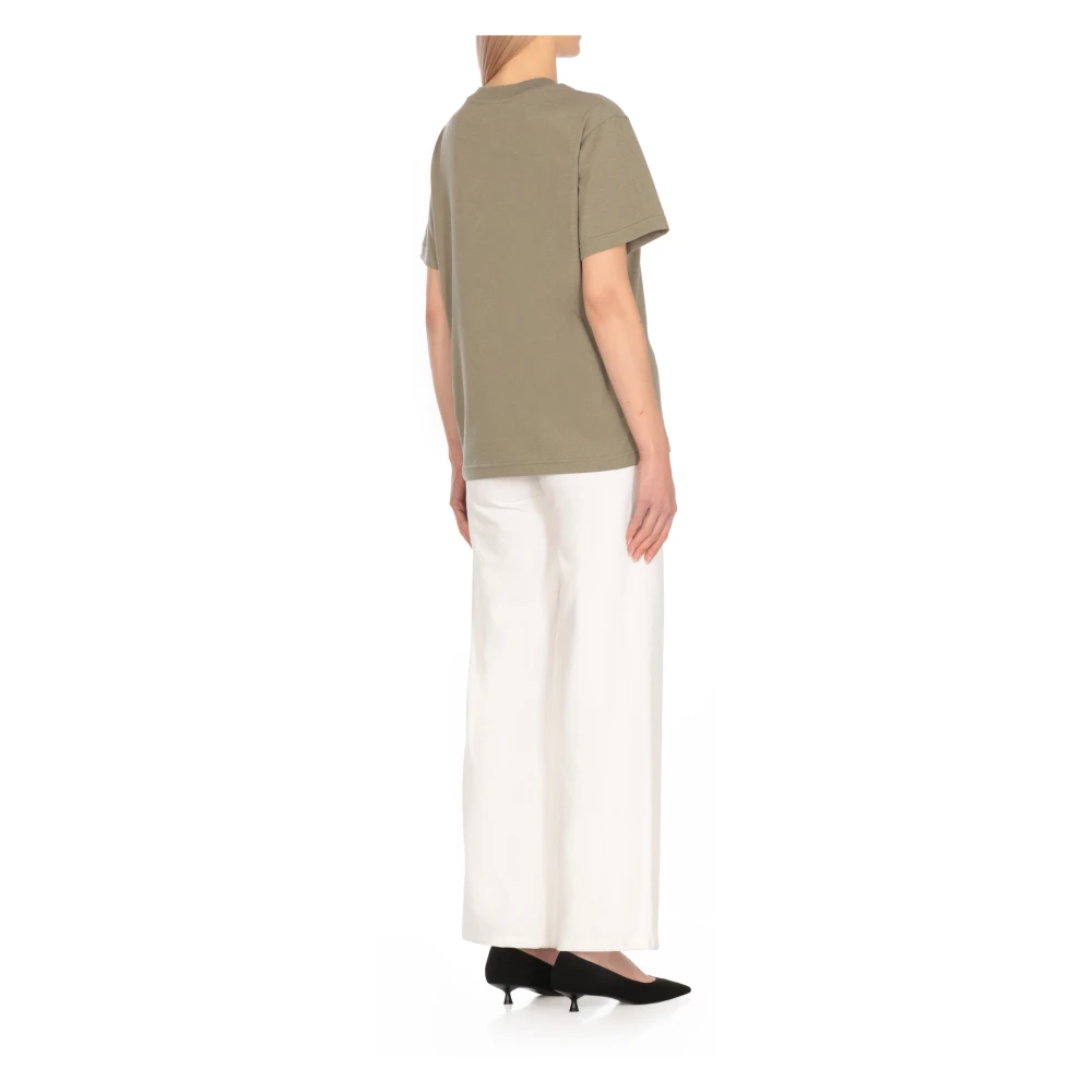 A.p.c. Groene Katoenen Crewneck T-shirt voor Vrouw Green Dames