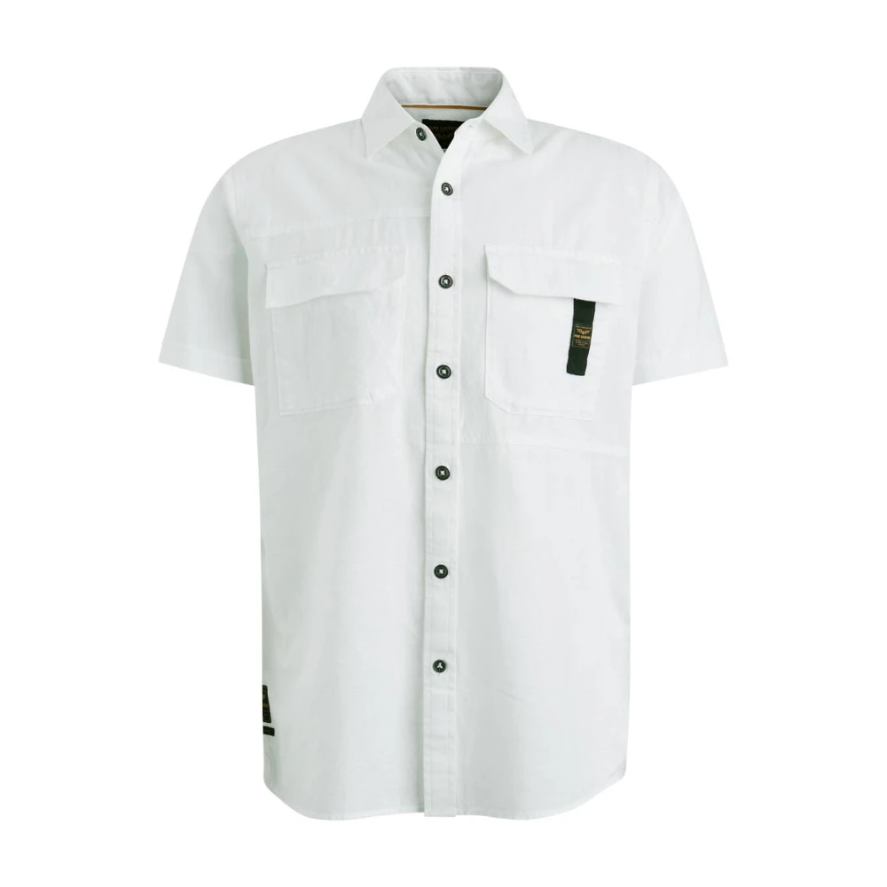 PME LEGEND Heren Overhemden Short Sleeve Shirt Ctn linen Ecru