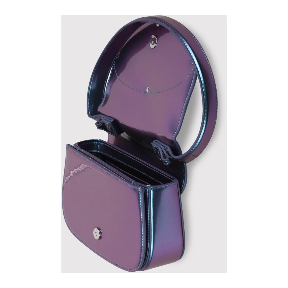 Diesel Iridescent schoudertas met chunky ketting Blue Dames