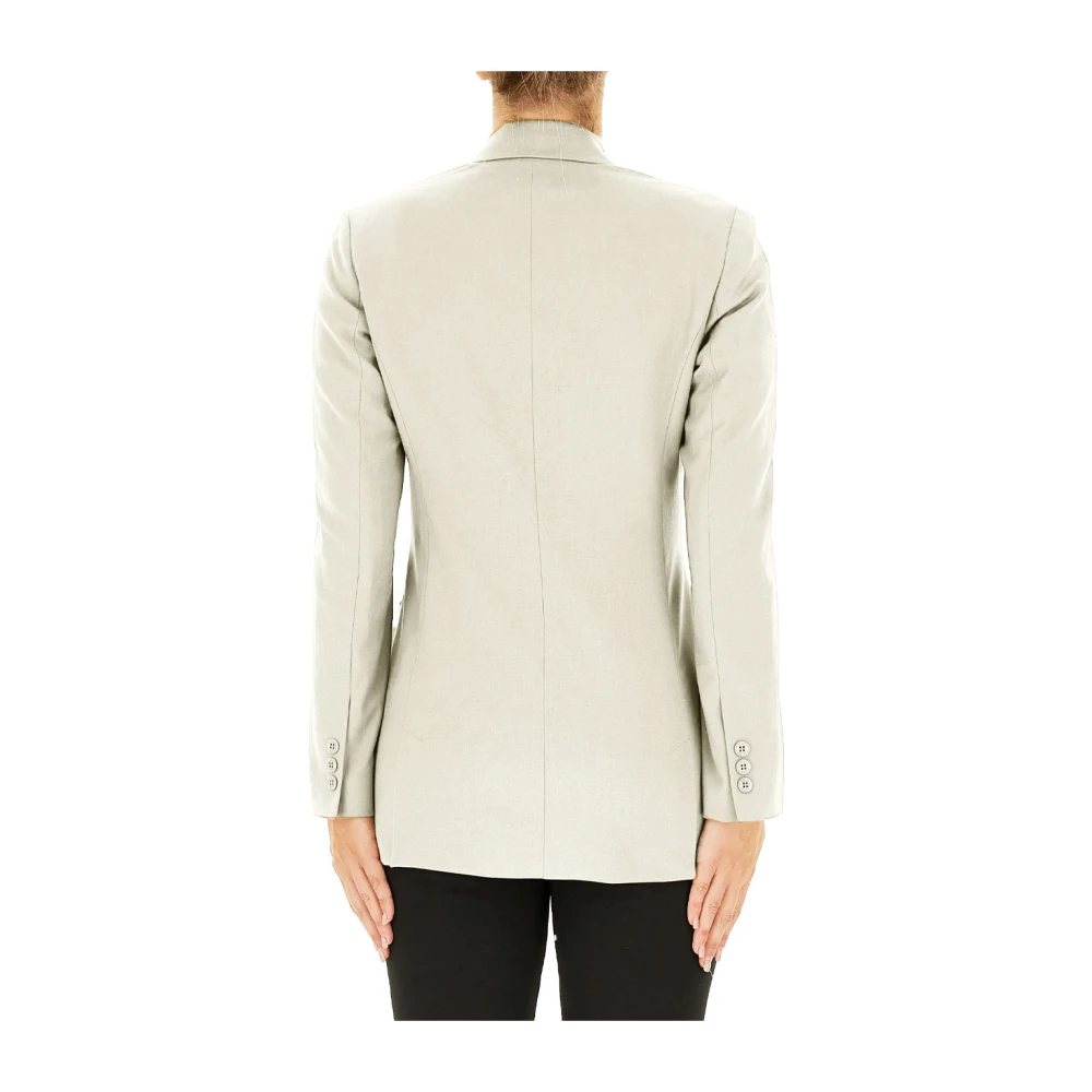 Kocca Polyester blazer rechte snit dubbele rij White Dames