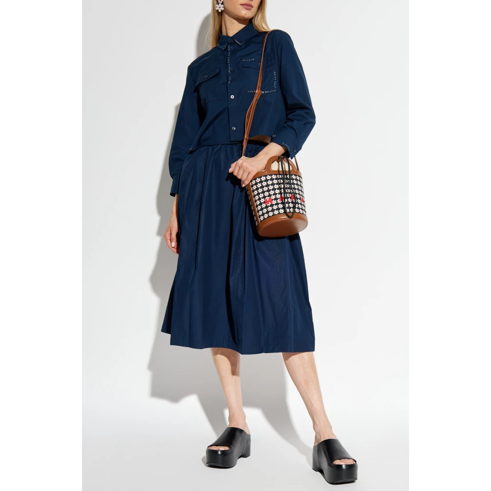 Marni Korte shirt met zakken Blue Dames