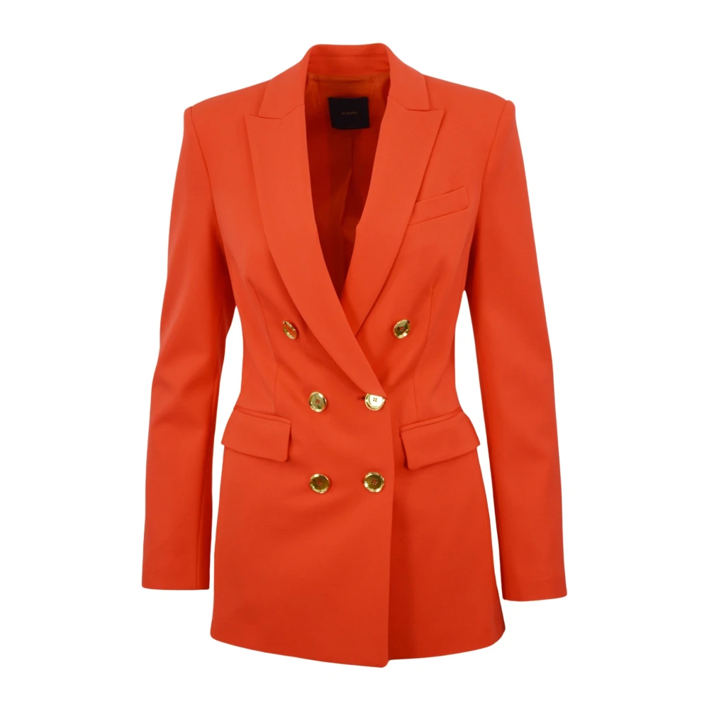 Pinko Elegant Scuba Fabric Jacket Regular Fit Orange Dames