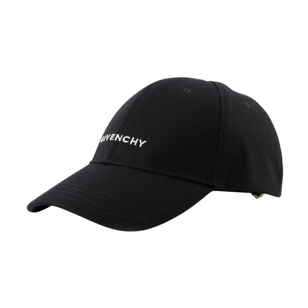 Givenchy Geborduurde Logo Katoenen Pet Black Heren