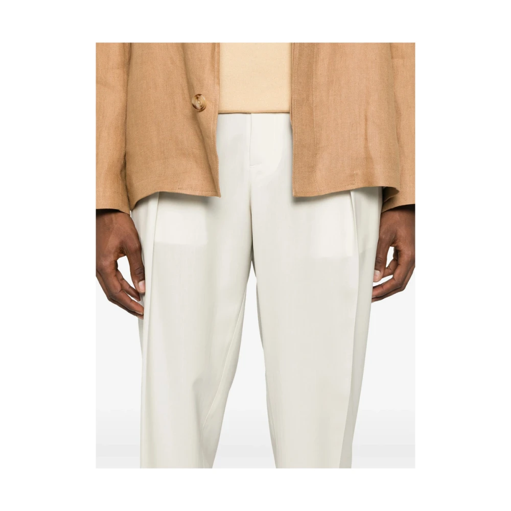 Briglia Beige Broek met Elastische Tailleband Beige Heren