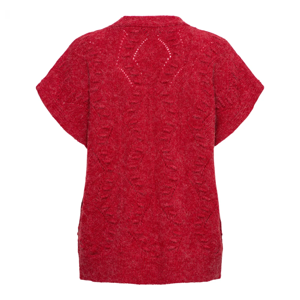 &Co Woman Zacht gebreide cardigan Red Dames