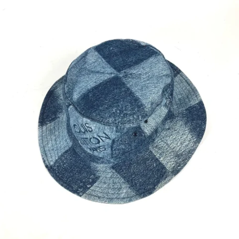 Louis Vuitton Vintage Pre-owned Cotton hats Blue Dames