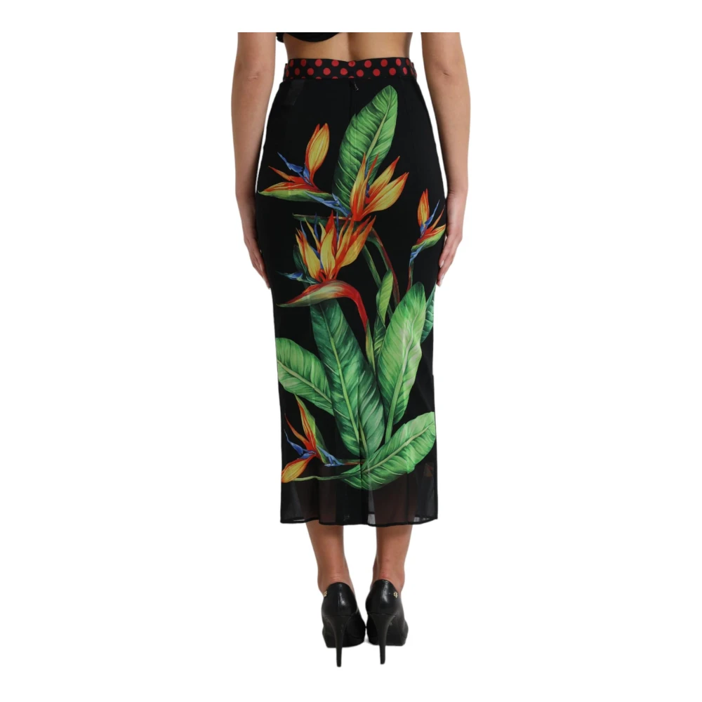Dolce & Gabbana Bloemen hoge taille potloodrok Multicolor Dames