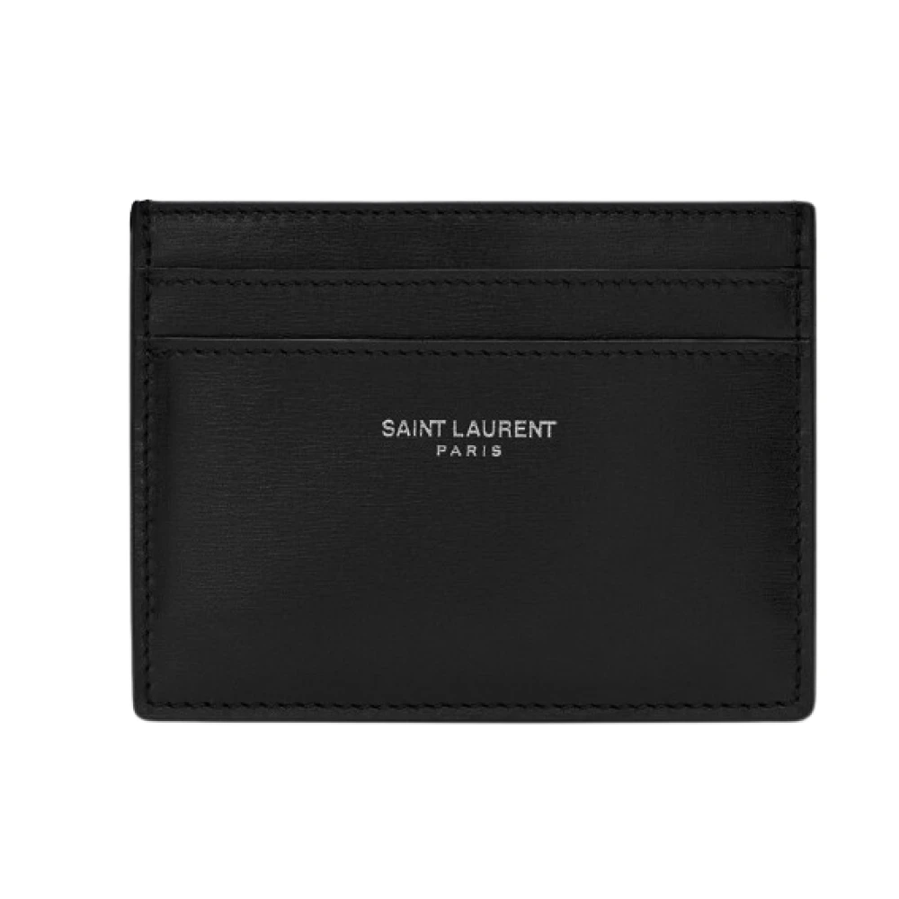 Saint Laurent Zwarte Portemonnees voor Mannen Black Heren