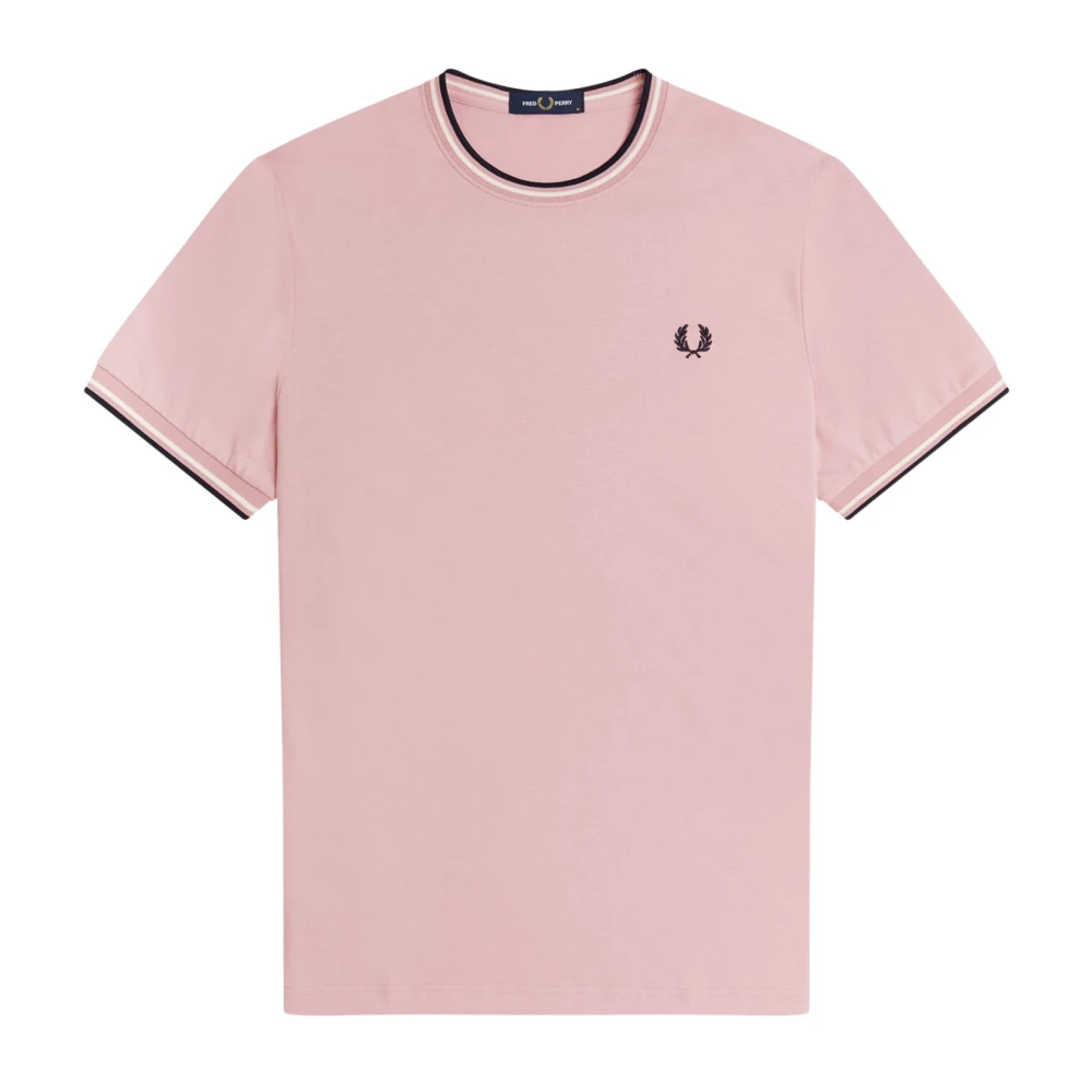 Fred Perry Oversized Ronde Hals T-Shirt Pink Heren