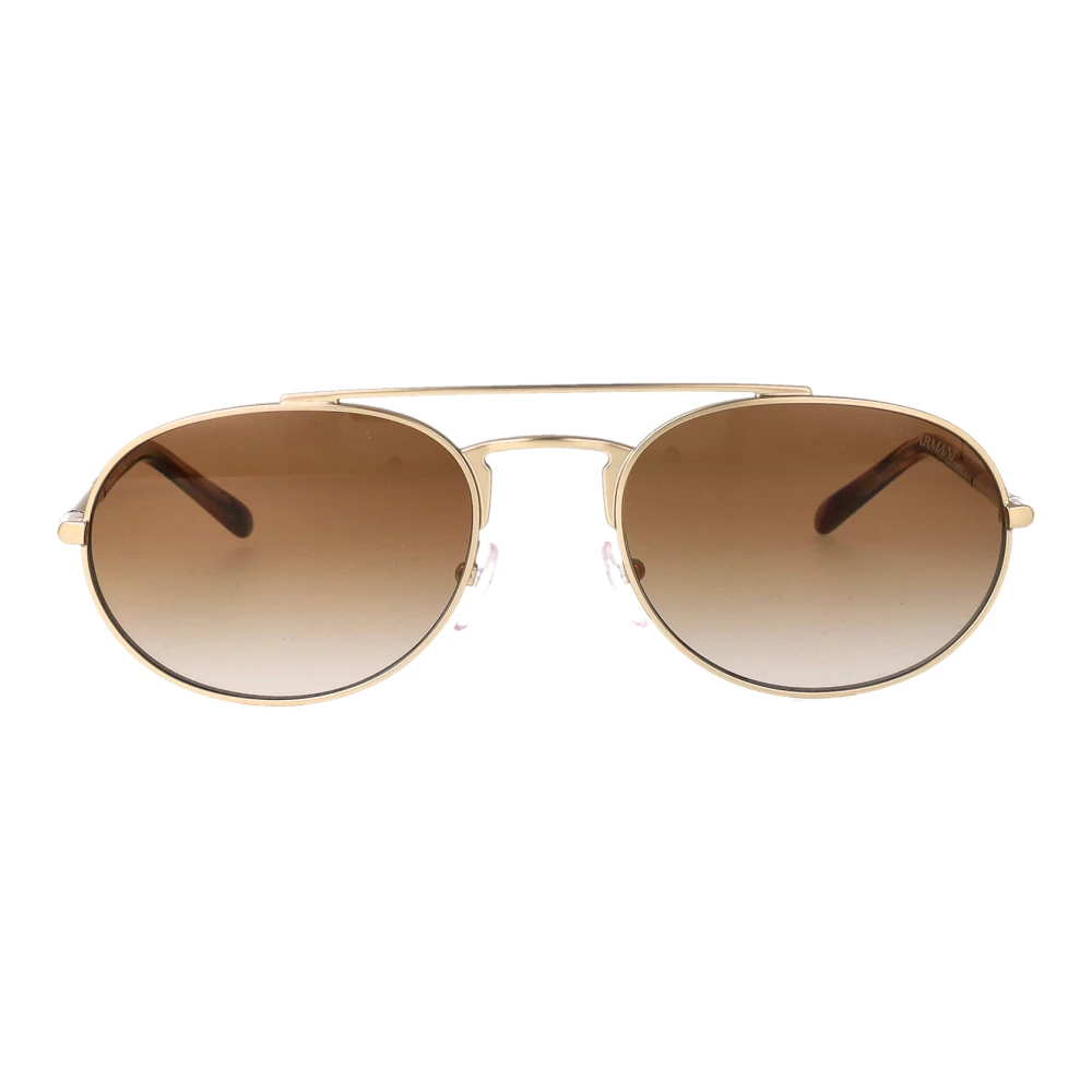 Emporio Armani , Matte Pale Gold Sunglasses Yellow Gradient Brown lenses, EA2171 300213, Mojo Glasses - Image 3