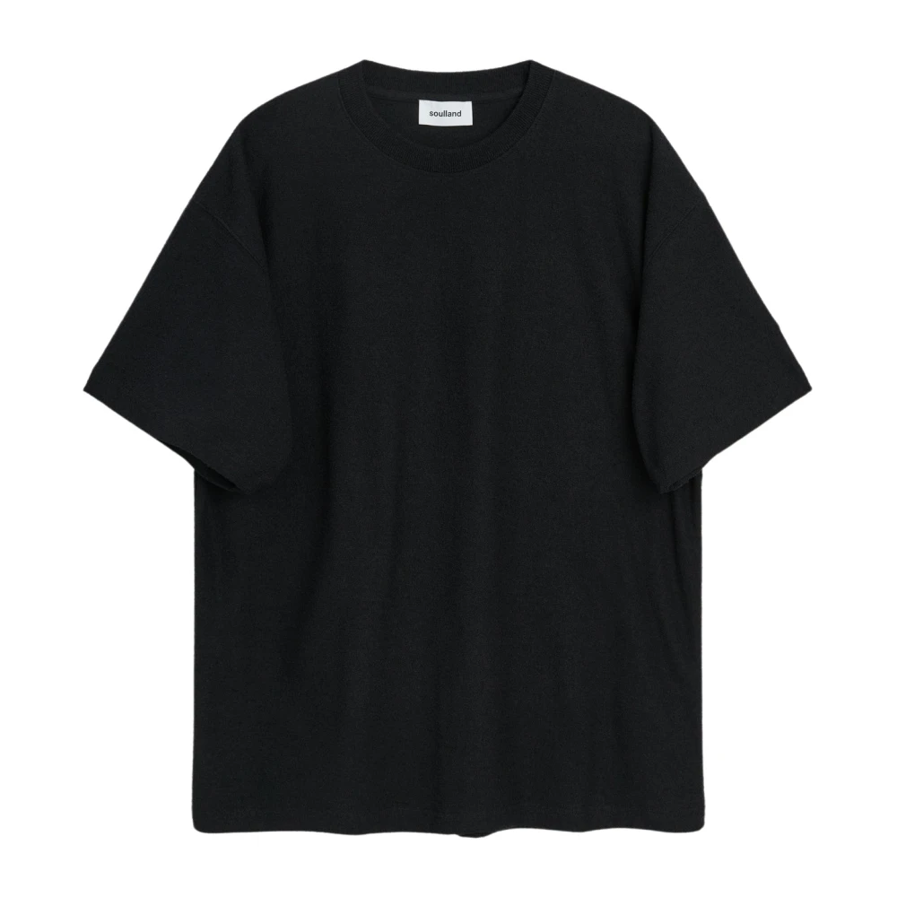 Soulland Boucle Jersey Relaxte T-shirt Black Unisex