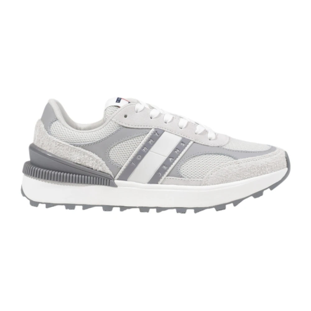 Tommy Jeans Women's Gray Suede Leather Shoes Spring/Summer Collection - Sneakers - 6 Uk - Shoes