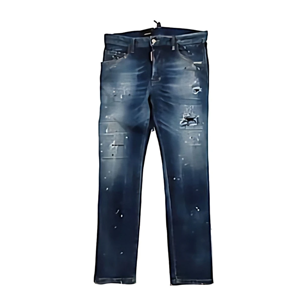 Dsquared2 Blue Straight Fit Jeans, Male, S, Straight Jeans
