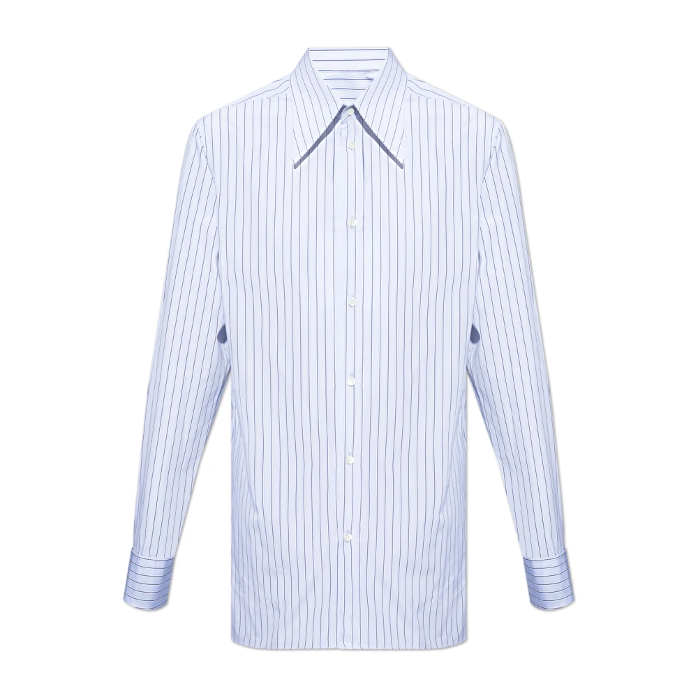 Maison Margiela Gestreept overhemd Blue Heren