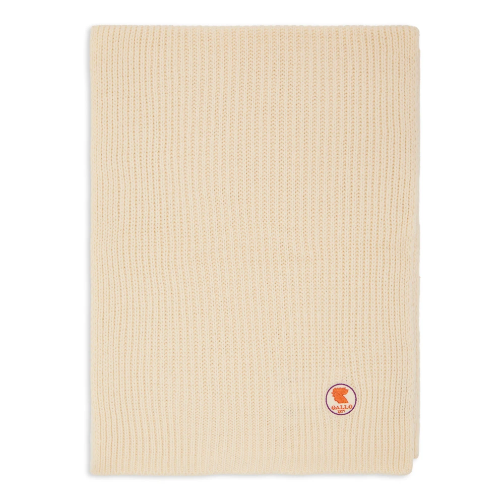 Gallo Unisex effen witte geribbelde sjaal Beige Unisex