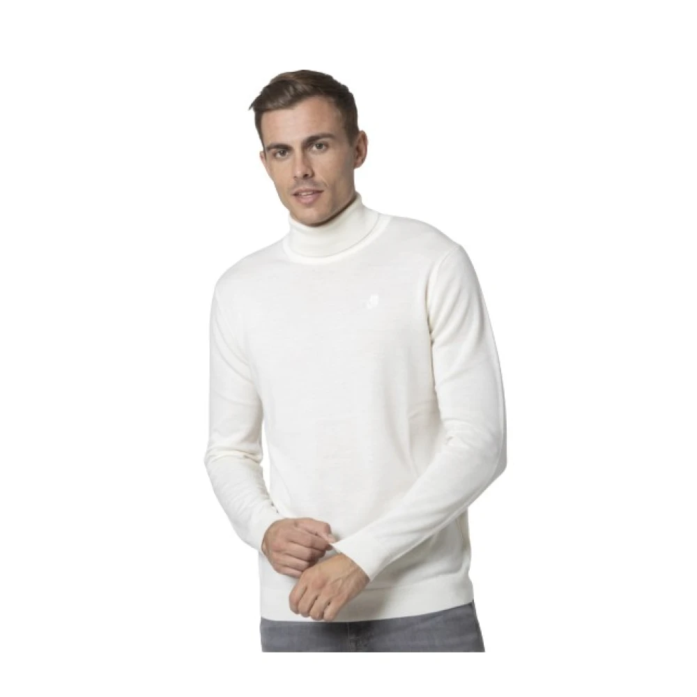 Karl Lagerfeld Mjuk Touch Ivory Turtleneck Tröja White, Herr