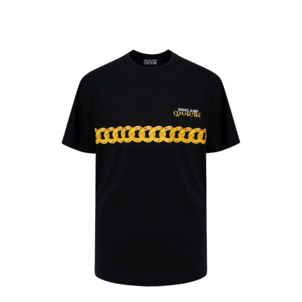 Versace Jeans Couture Logo Chain T-Shirt Zwart Heren Black Heren