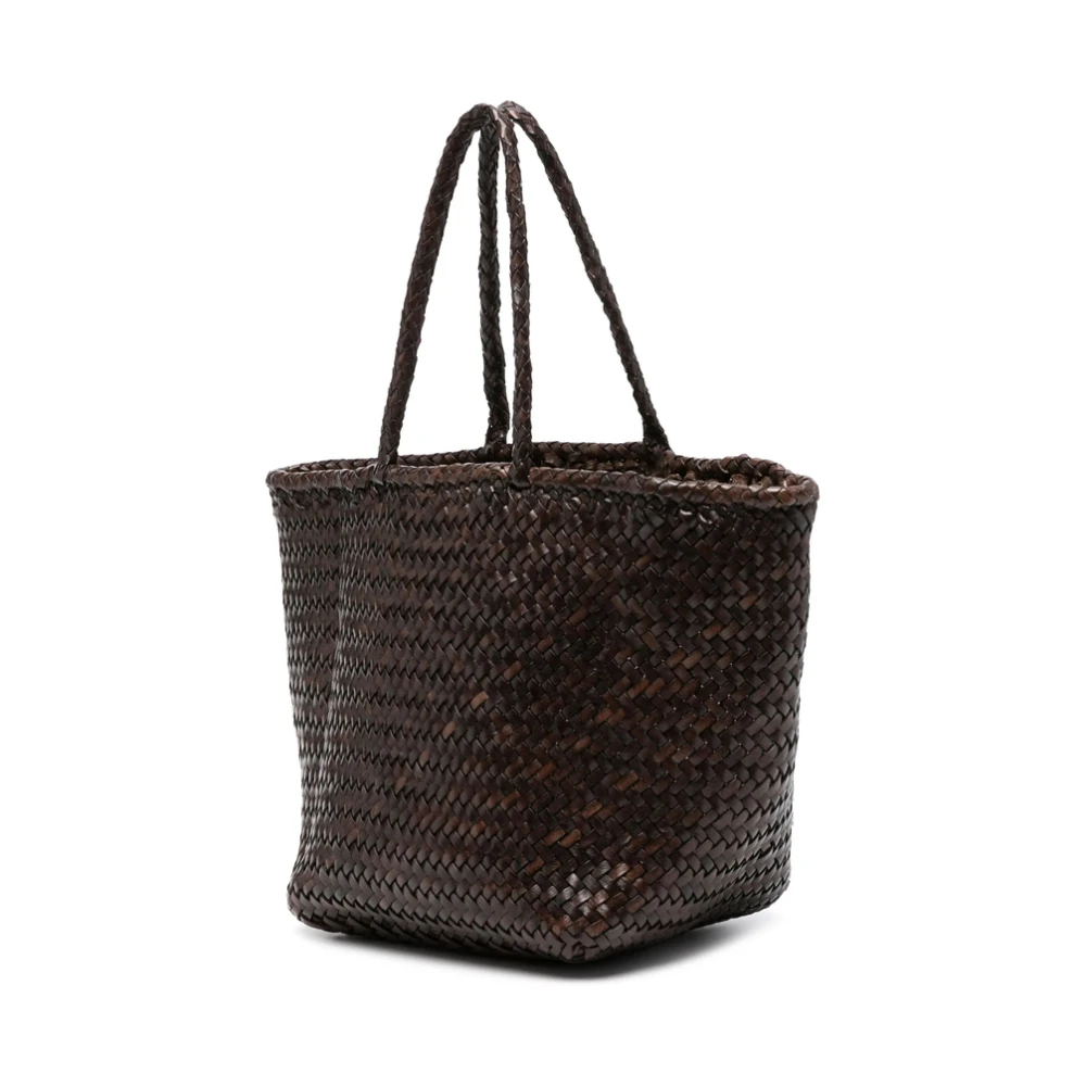 Dragon Diffusion Bruin Leren Mand Weef Handtas Brown Dames