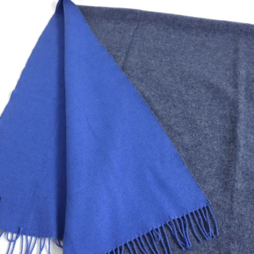 Louis Vuitton Vintage Pre-owned Wool scarves Blue Dames