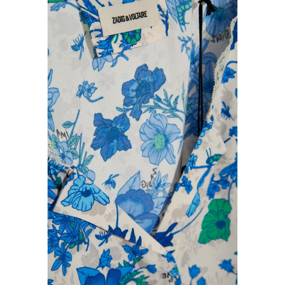 Zadig & Voltaire Top `Tiffiny` Blue Dames