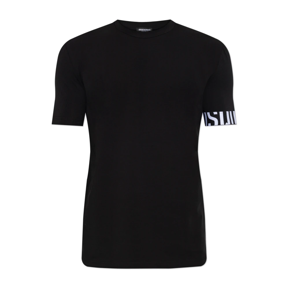 Dsquared2 Mannelijk Zwart Tops Heren, Xl, Katoen, T-Shirt Uit De "Underwear" Collectie