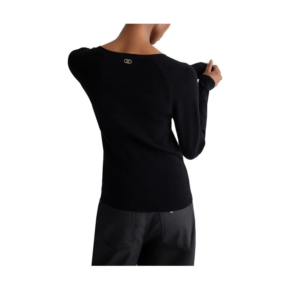Liu Jo Zwarte Trui Elegant en veelzijdig Black Dames