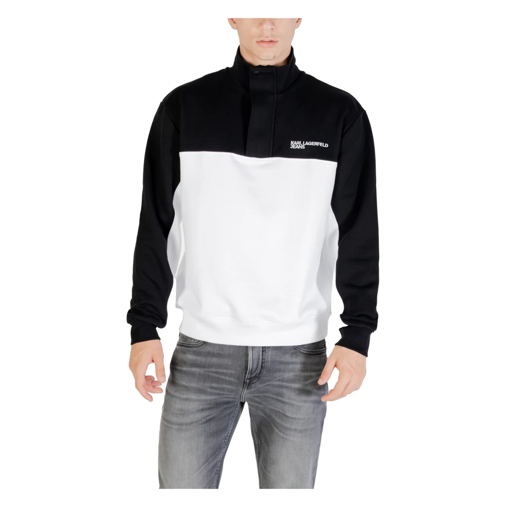 Karl Lagerfeld Men's Multicolor Sweatshirts, Xs, Klj Reg Blocked Half Zip Sweat A3m20026