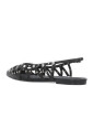 studded-black-leather-flat-shoes