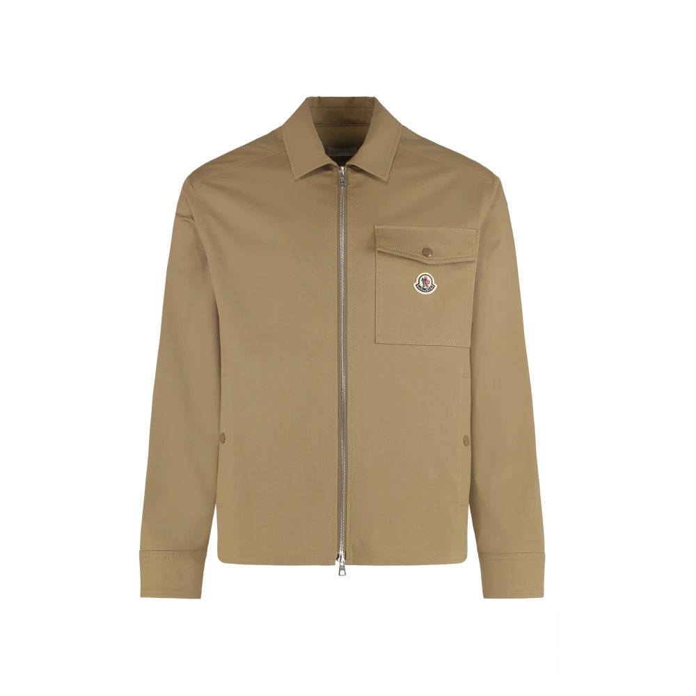 Moncler Uomo Beige Cotton Gabardine Shirt Jacket