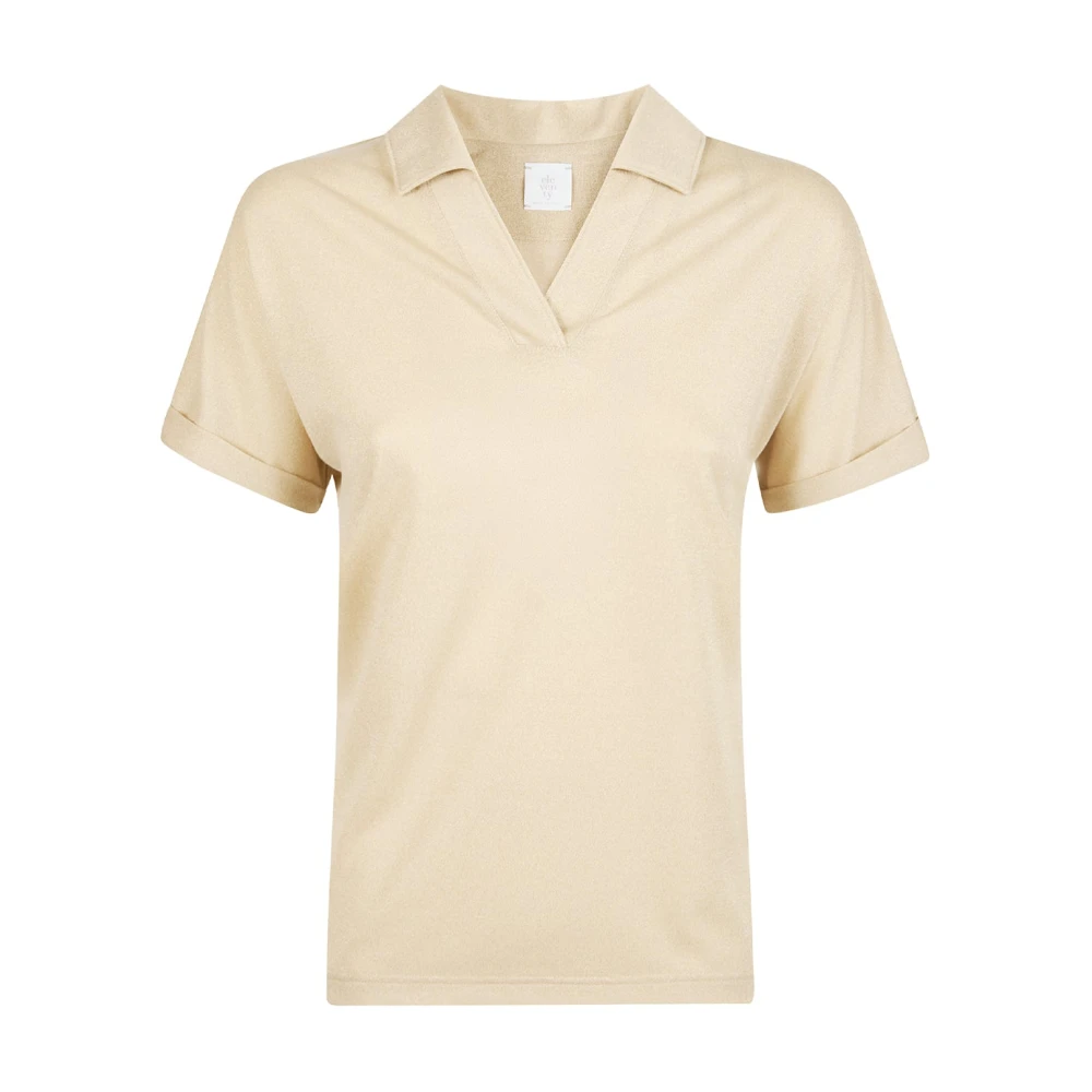 Eleventy Vrouw Beige Tops Dames, S, Polo T-Shirt