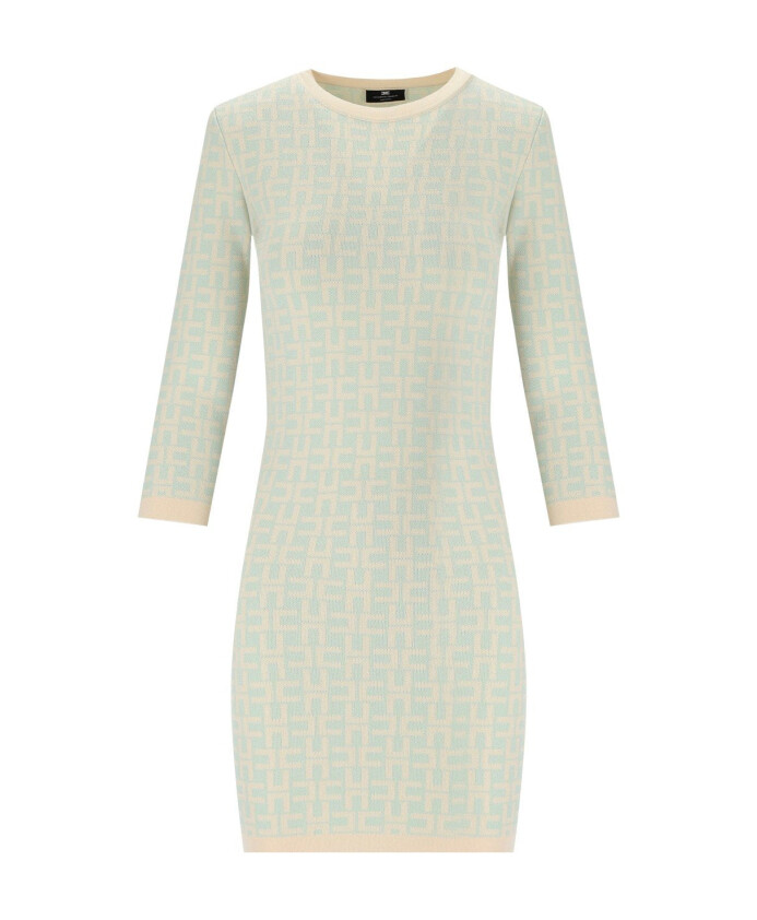 robe-tricot-monogramme-en-vert-deau
