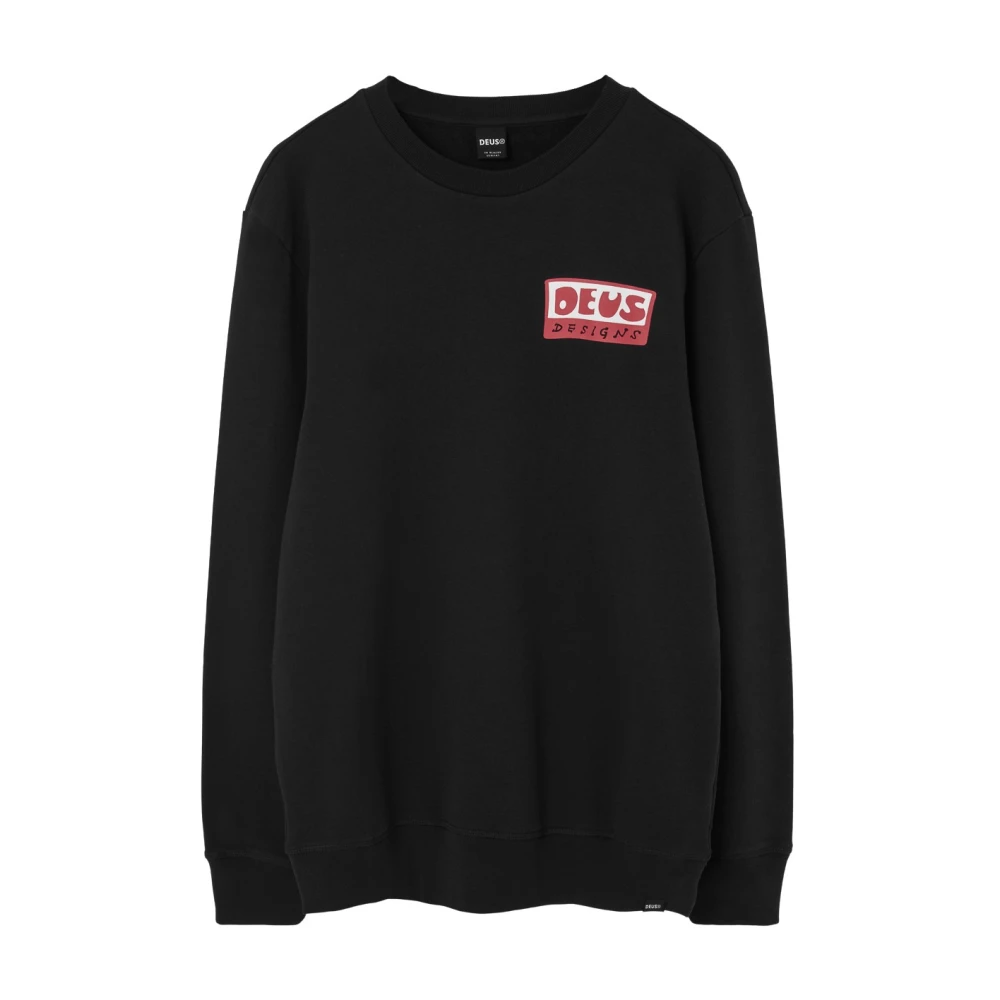Deus Ex Machina Zwarte trui met achterprint Black Heren