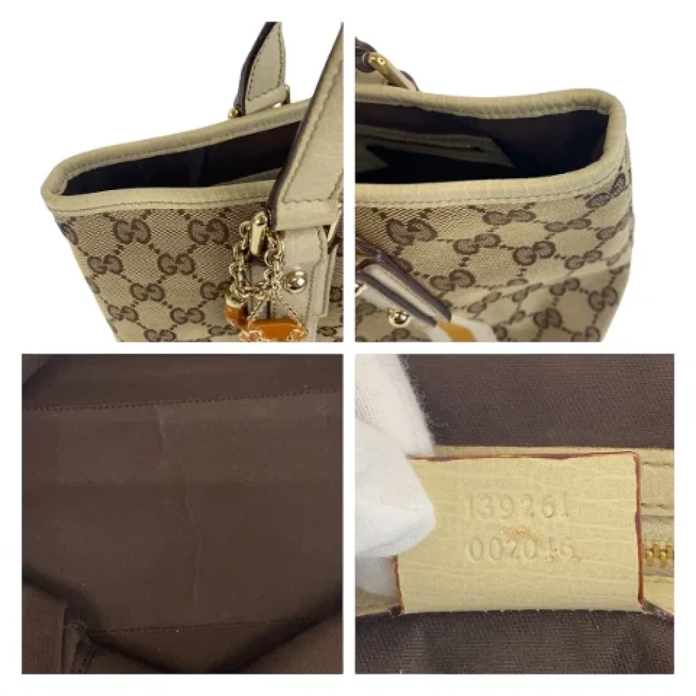 Gucci Vintage Pre-owned Canvas gucci-bags Beige Dames