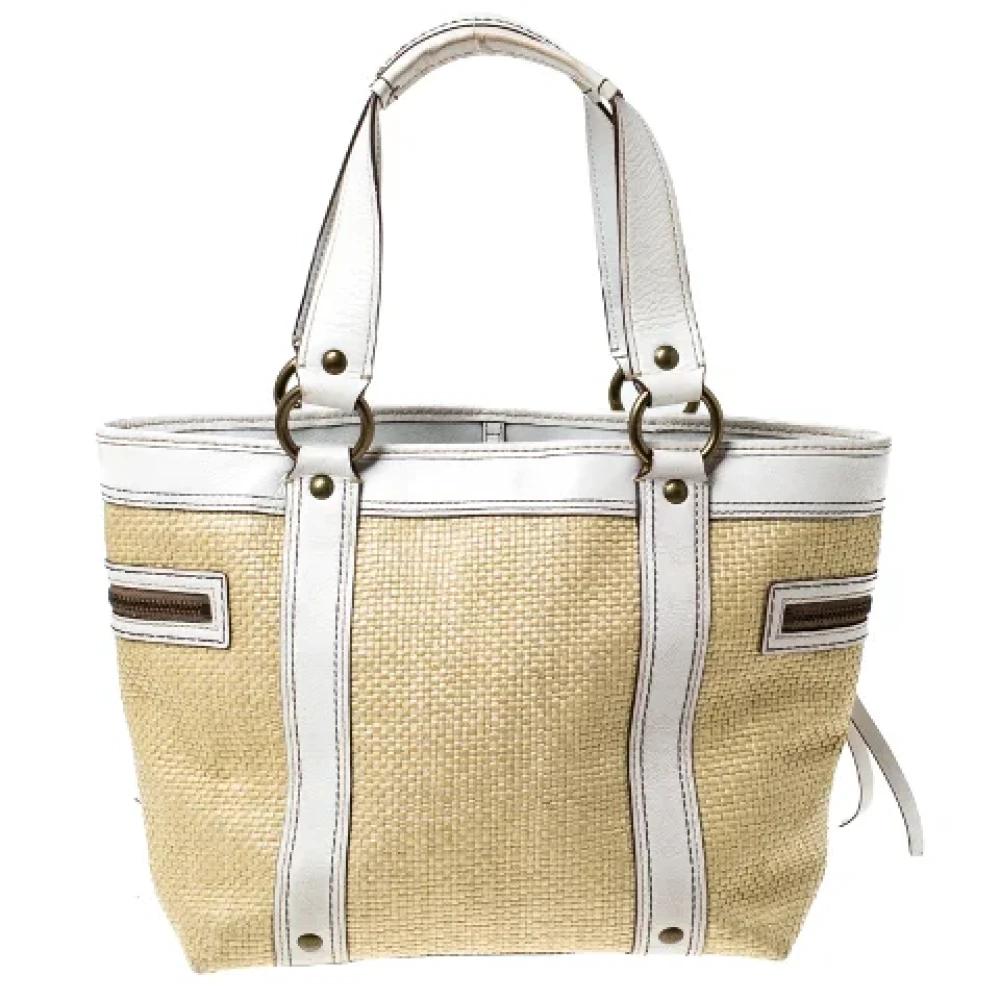 Coach Pre-owned Leather totes Beige Dames