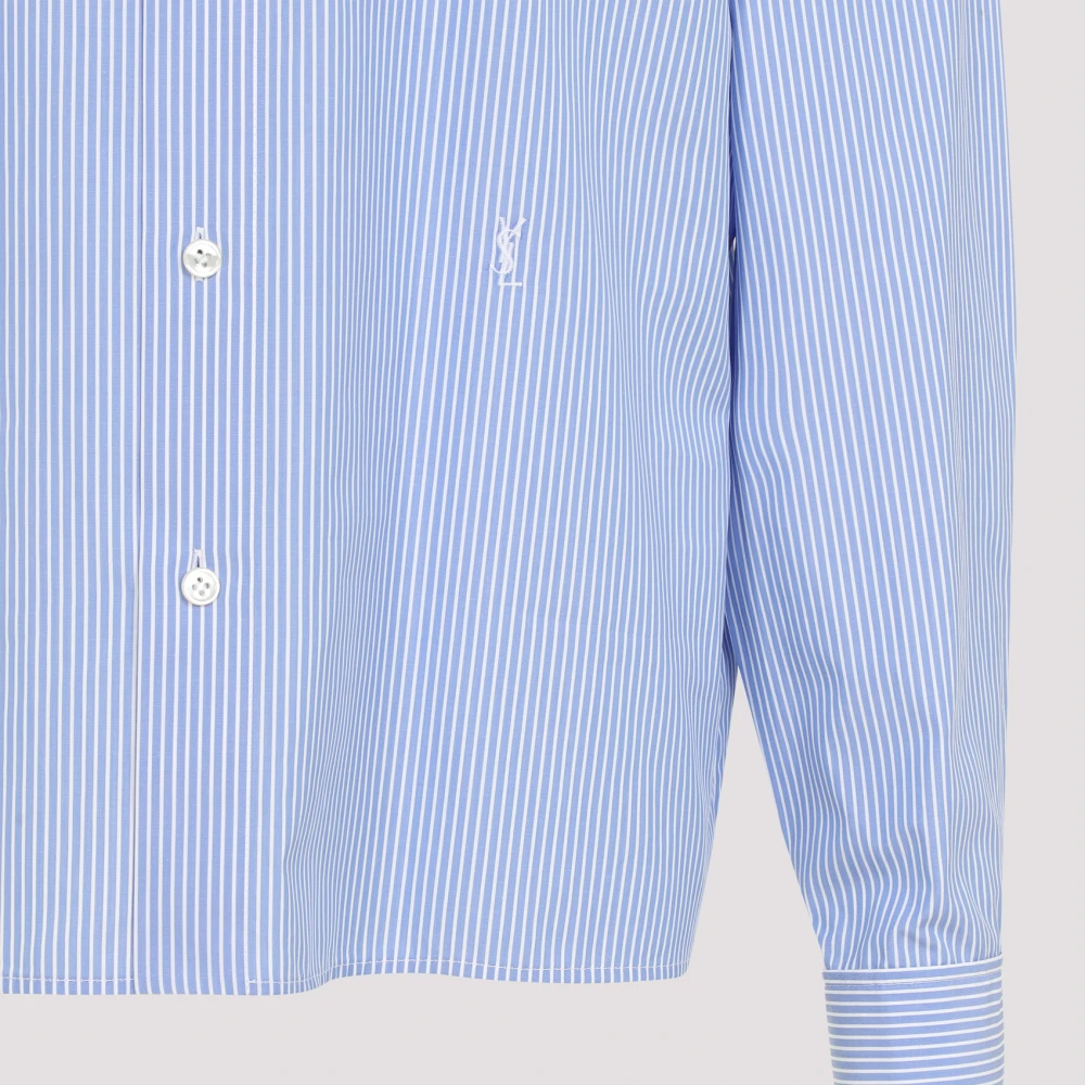 Saint Laurent Casual Katoenen Overhemd voor Mannen Blue Dames