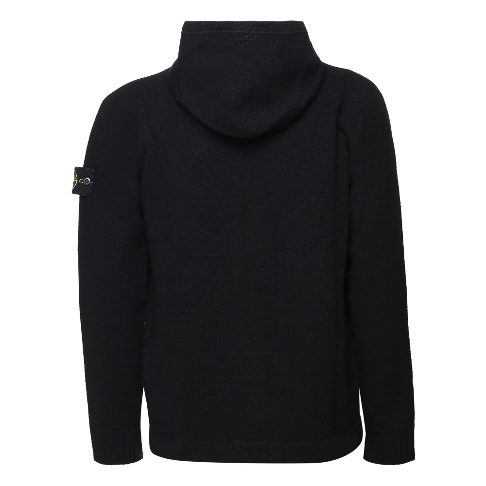 Stone Island Zwarte Sweater Maglia Black Heren
