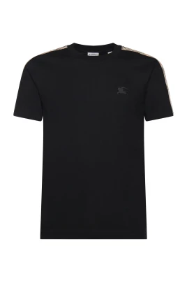 Check Trim Cotton T-shirt