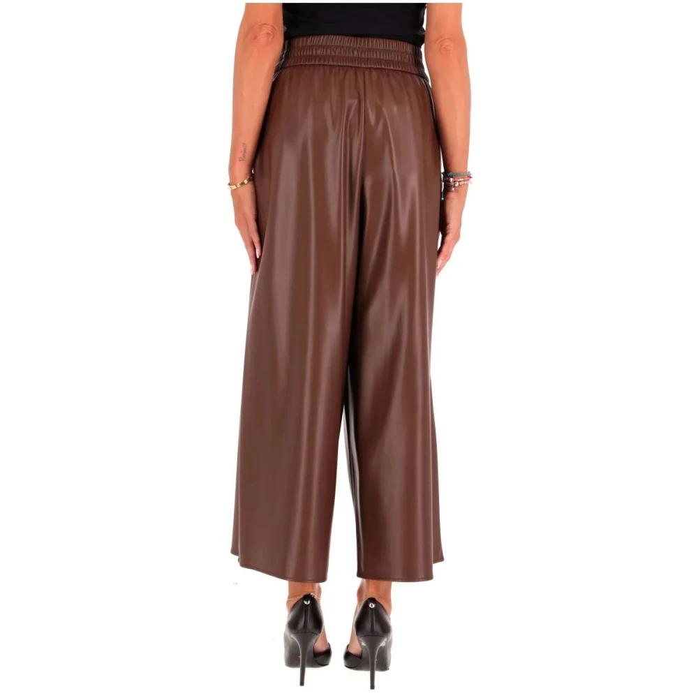 Max Mara Weekend Bruine Gennaro Broek van Kunstleer Brown Dames