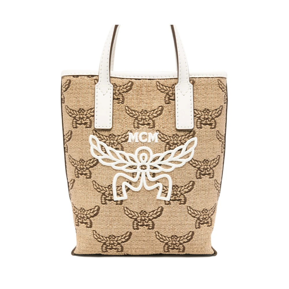 MCM Beige Schoudertas met Handvatten Beige Dames