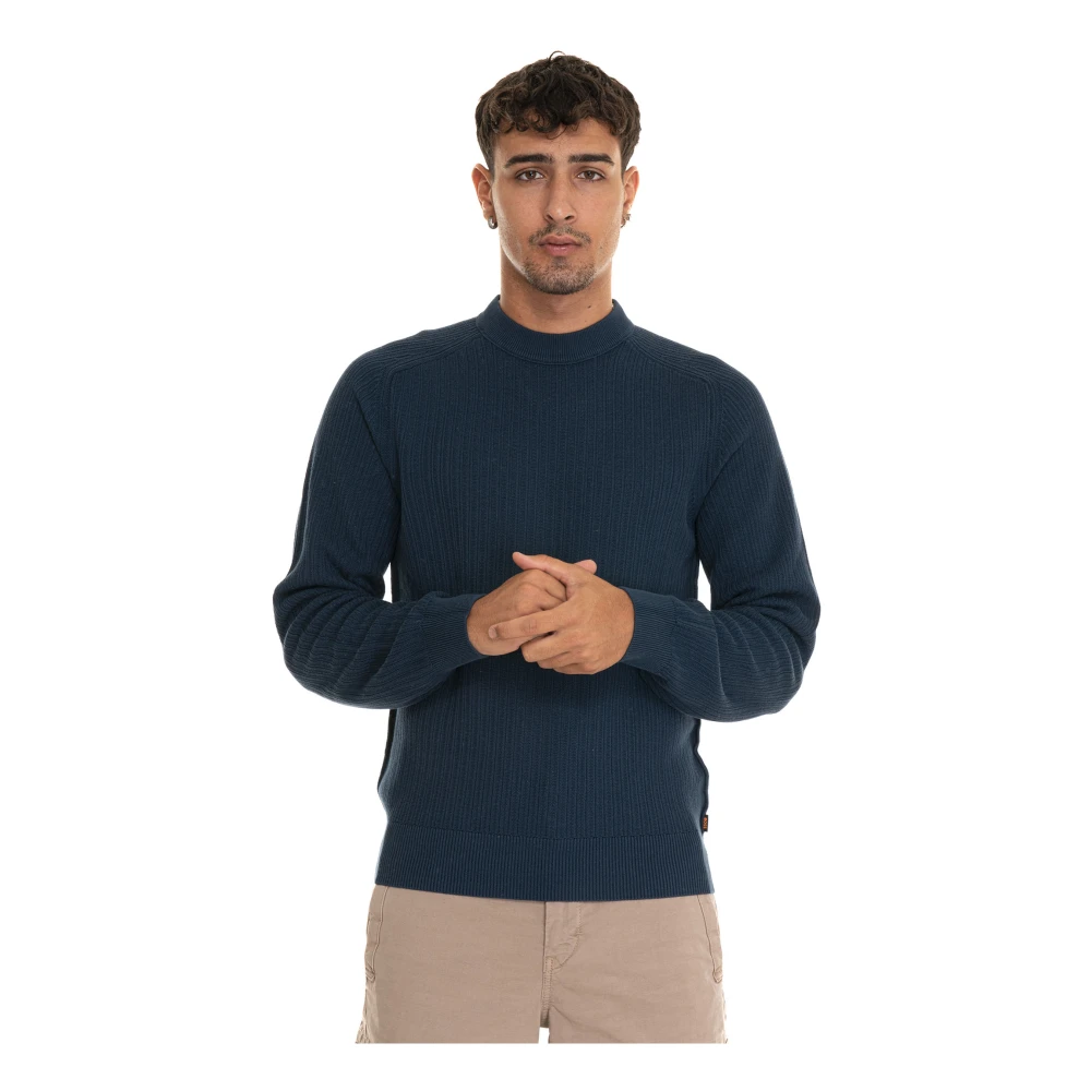 Boss Pullover met ronde hals Blue Heren