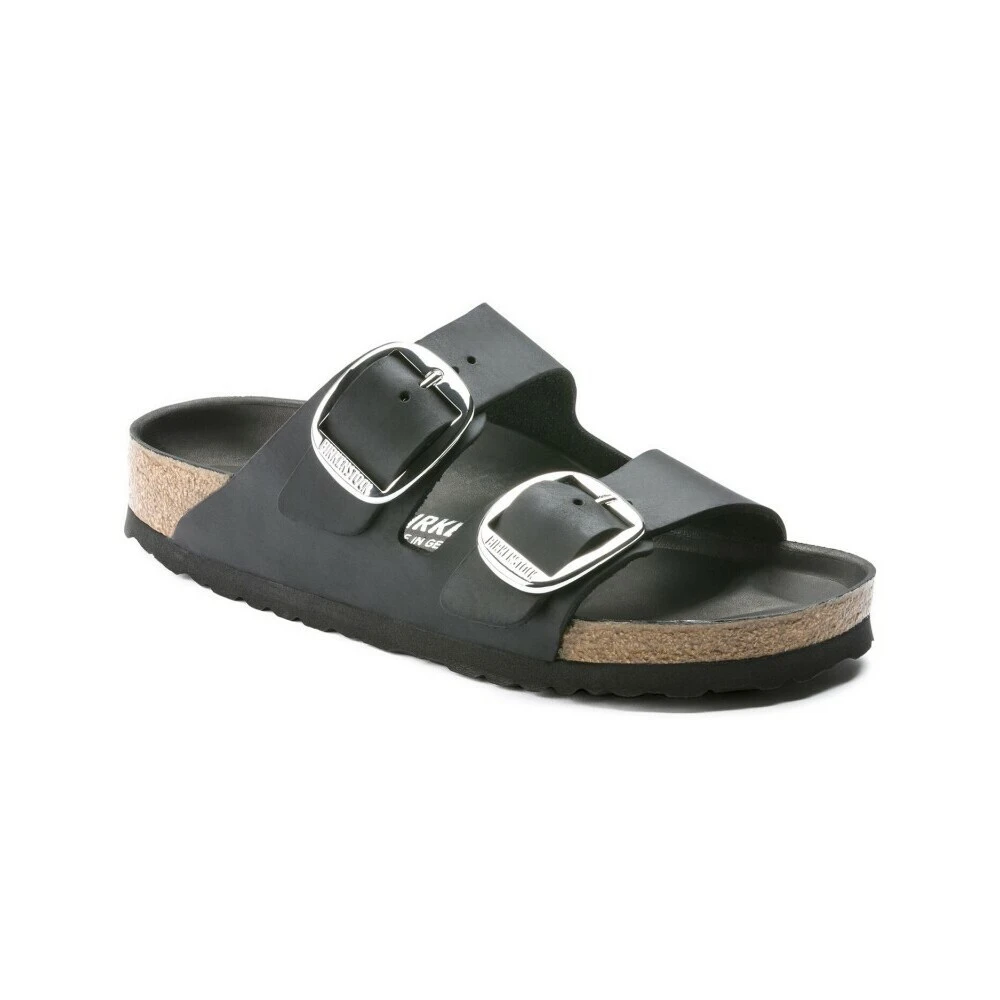Birkenstock Women's Black Sliders, 4 Uk, Sandals Arizona Big Buckle Narrow