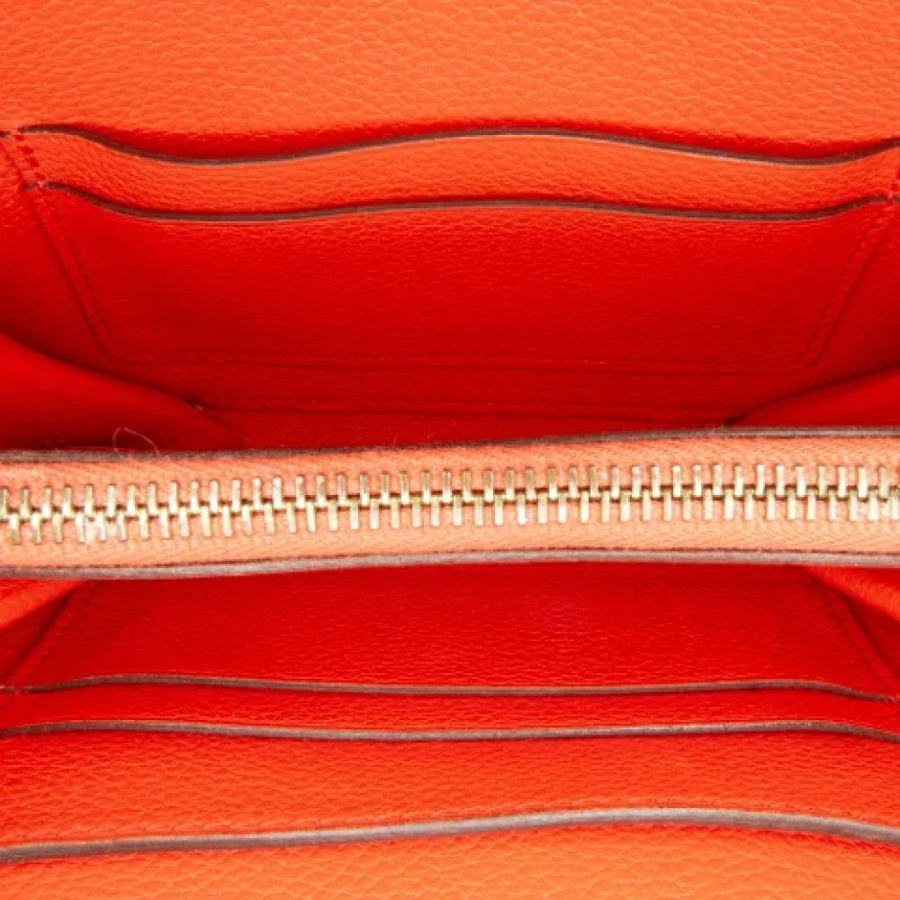 Hermès Vintage Pre-owned Leather handbags Orange Dames