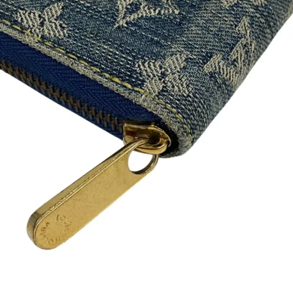 Louis Vuitton Vintage Pre-owned Denim wallets Blue Dames